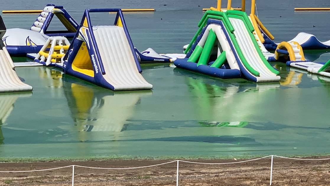 SORRY SIGHT: An outbreak of blue green algae forced the early closure of the Bathurst Aqua Park in March.