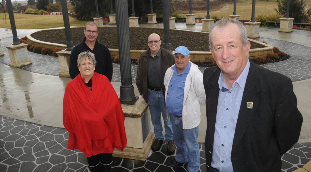 TEAM BOURKE: Councillor Bobby Bourke (front) with his team for the election - Jacqui Rudge, Steve Ellery, David Conroy and Mick Forde. Photo: CHRIS SEABROOK 073117cbobbyb2