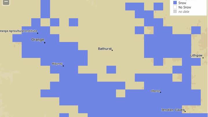 BLUE MONDAY: The snow forecast for 10pm tonight. Source: METEYE