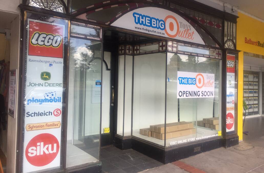 OPENING SOON: The signage is up outside The Big Outlet toy store on William Street.
