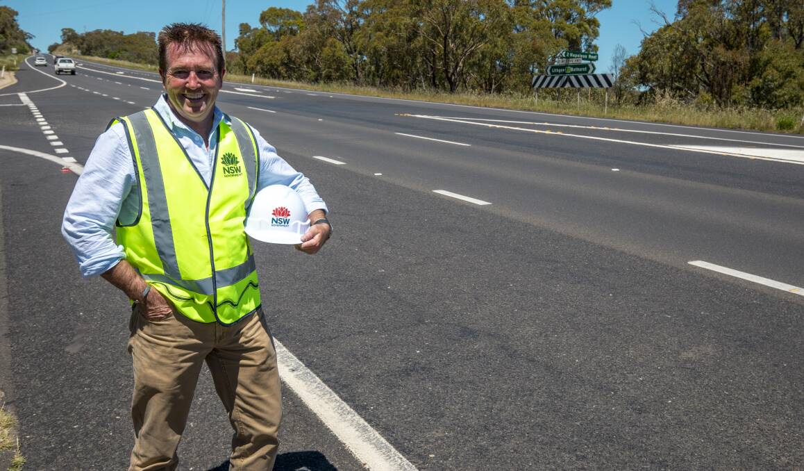 ROAD SAFETY: Bathurst MP Paul Toole at Walang where work on a $1 million safety upgrade of the Great Western Highway will start on Monday. Photo: SUPPLIED