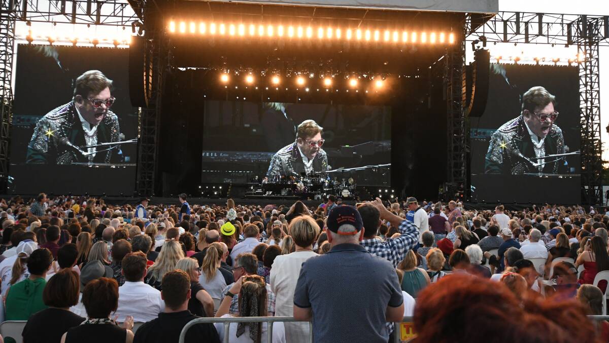 RELIVING ELTON: Bathurst Regional Council has registered its interest in hosting a Great Southern Nights live music event, possibly at Carrington Park. Photo: CHRIS SEABROOK