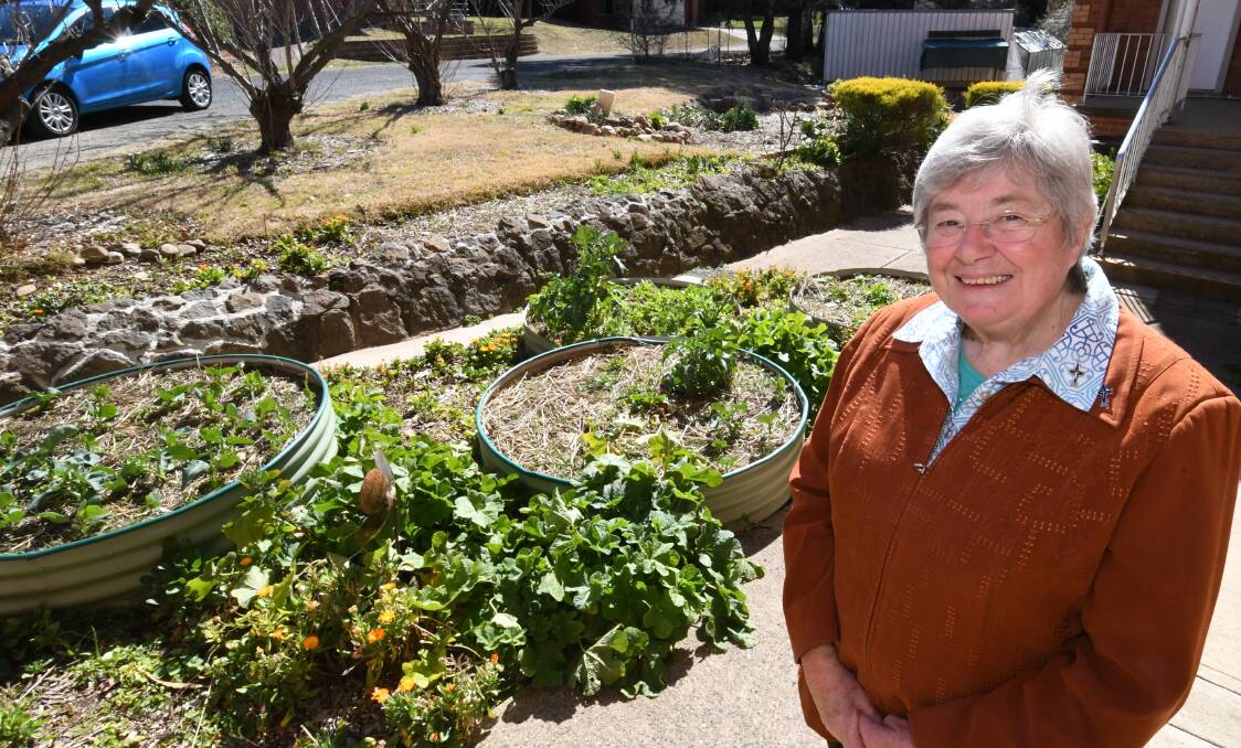 SMART GARDENING: Rahamim Ecology Centre manager Sister Patricia Powell in the centre's gardens. Rahamim is the site of a series of smart gardening workshops.