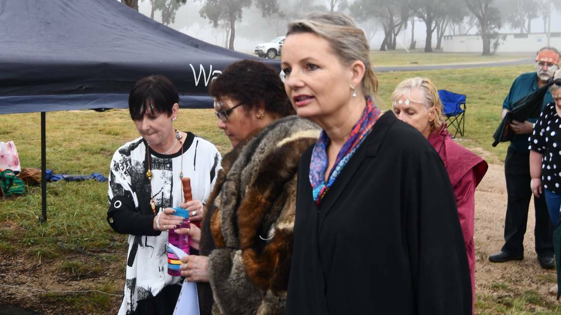 DECISION: Environment Minister Sussan Ley visiting the proposed go-kart track site on Mount Panorama in March.