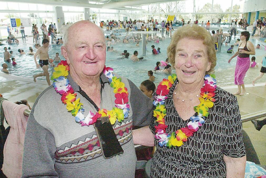 The late John and Nina Manning at the opening of Bathurst Aquatic Centre in 2007.