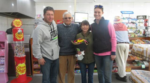 FOND MEMORIES: Kathy Gnocchi (second from right) farewelled after 17 years of service at the Perthville store. Photo: SUPPLIED