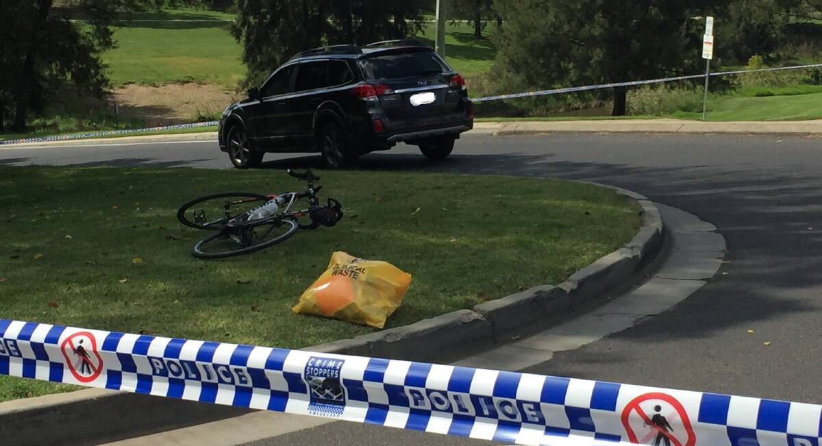 CRASH SCENE: The roundabout at the intersection of George and Stanley streets has been closed to traffic as investigations continue.