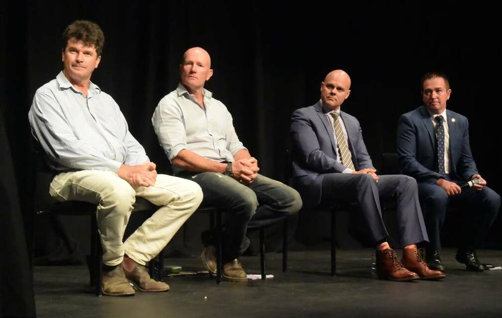 FORUM: Michael Begg, Brenden May, Beau Riley and Paul Toole at the recent Bathurst CPSA candidates' forum.