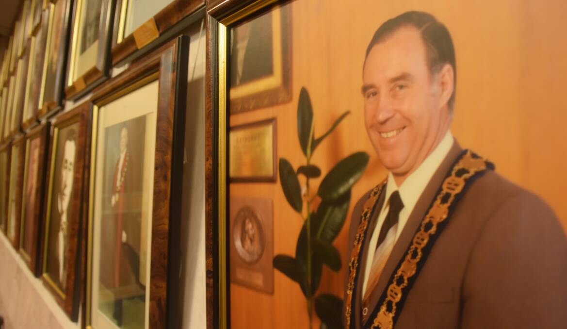 LABOR MAN: The official portrait of former Bathurst mayor Max Hanrahan hanging in the council civic chambers.