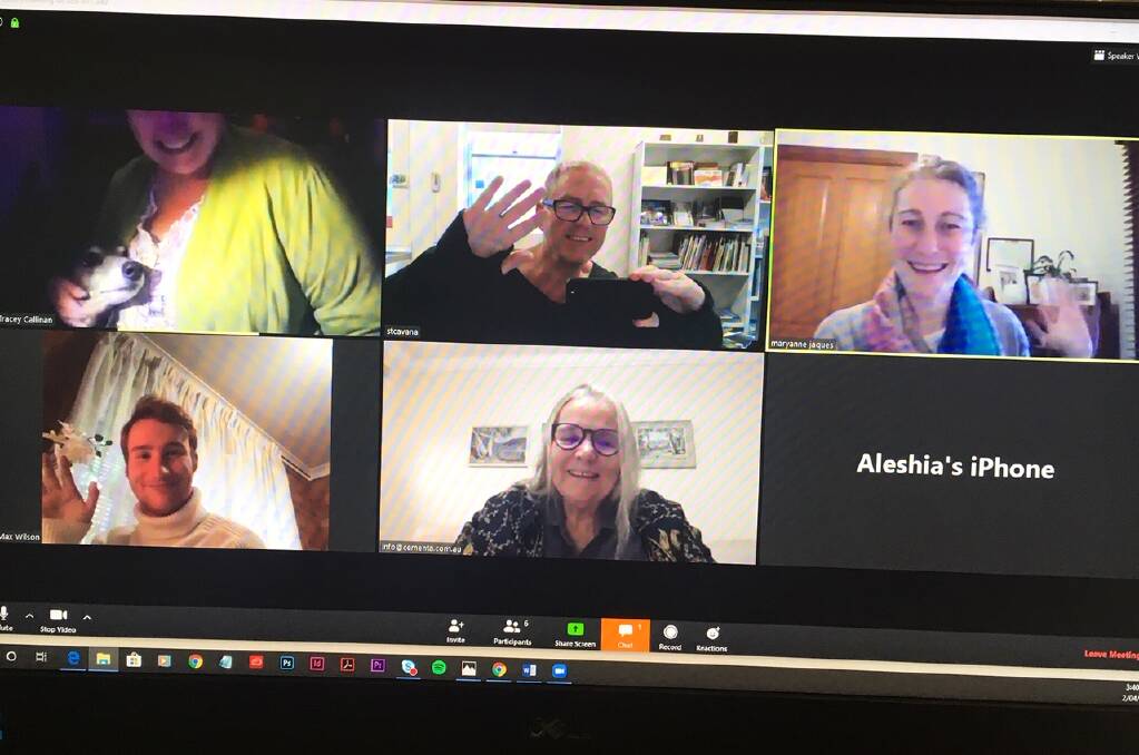 SCREEN TIME: We have been thoroughly enjoying our weekly strategic planning zoom office meetings here at AOW. Seeing faces is so important - and so human - right now. Photo: ARTS OUTWEST