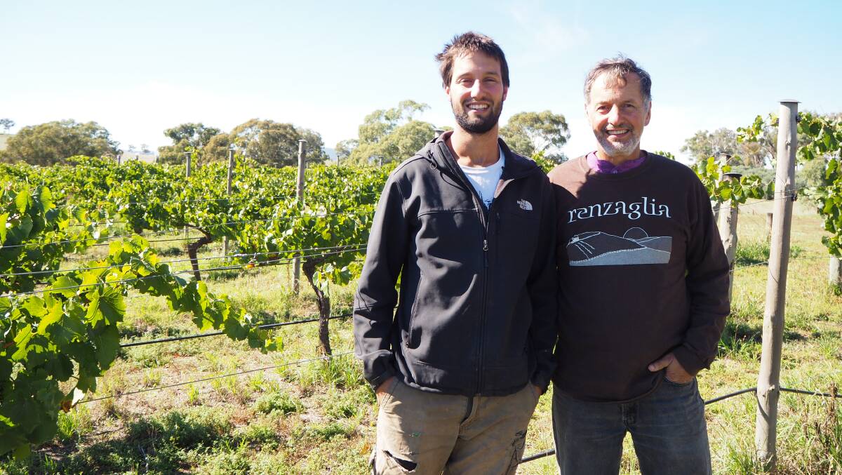 TOP DROP: Sam and Mark Renzaglia, of Renzaglia Wines, struck gold at the NSW Wine Awards. Photo: SAM BOLT