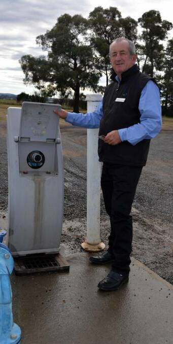 FREE WATER: Deputy mayor Bobby Bourke at the Hereford Street standpipe. Photo: SUPPLIED