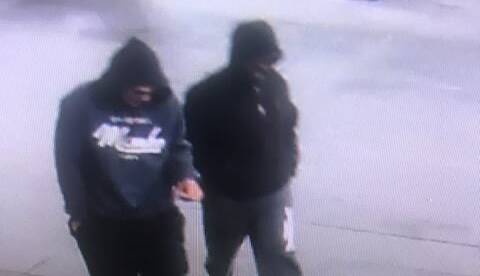 WANTED: Police want to speak to these two men in relation to a robbery in Bathurst last night. Photos: CHIFLEY POLICE DISTRICT