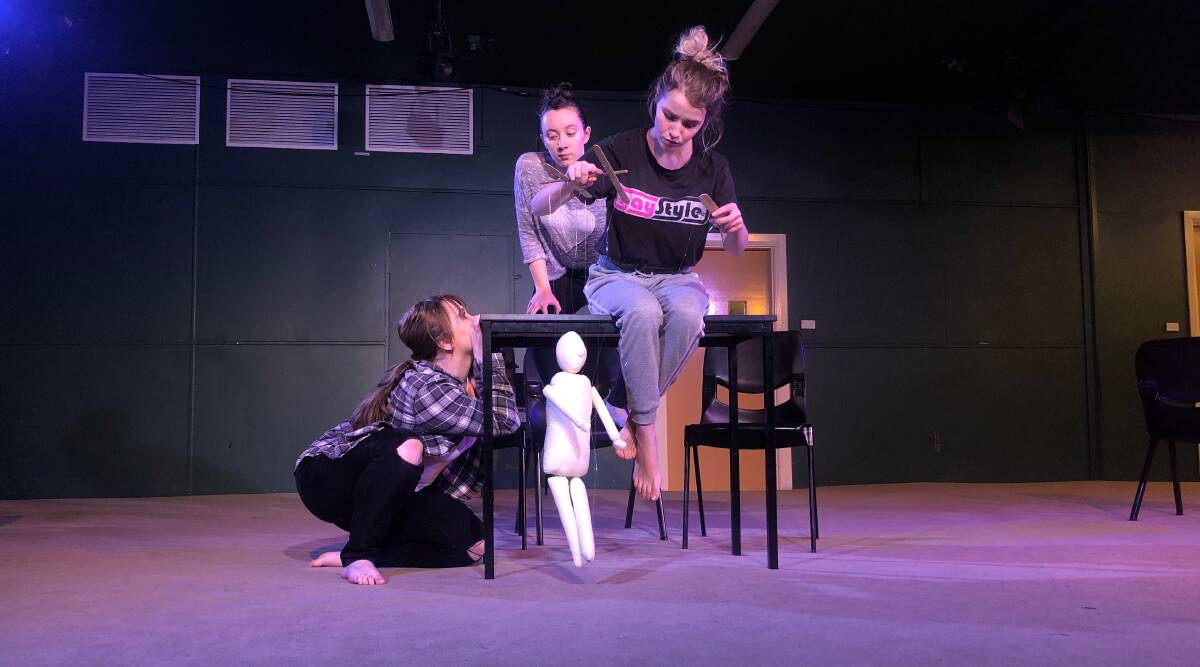SPRUNG FESTIVAL: Rehearsals for Forget Me Not, a show written by Emma Van Veen and Artie Hotchkies. Photo: SUPPLIED