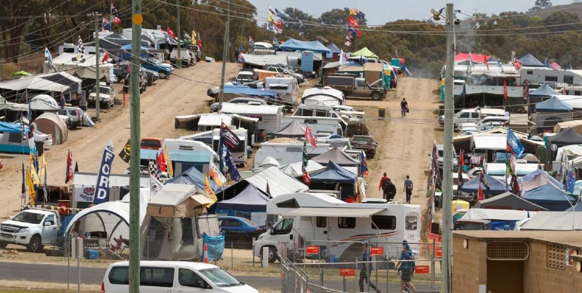 PILGRIMS: Campers descending on Mount Panorama for this year's Bathurst 1000 will be urged to conserve water.