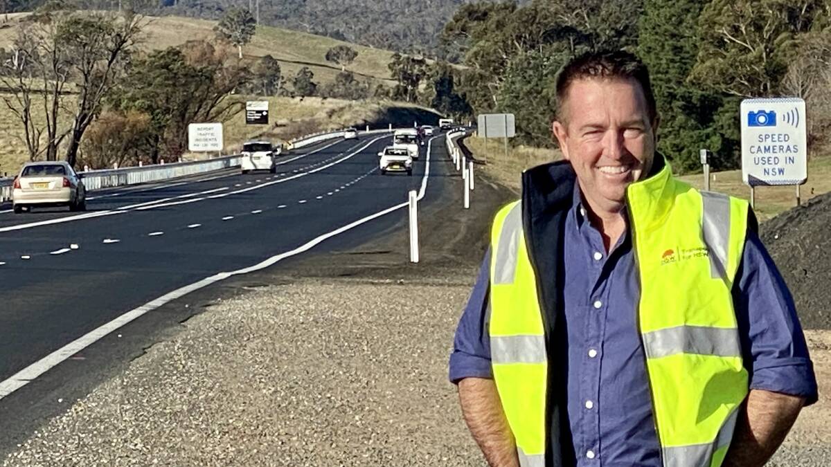 JOB'S DONE: Bathurst MP Paul Toole has welcomed the completion of an $8.5 million upgrade of the Great Western Highway at Meadow Flat. Photo: SUPPLIED
