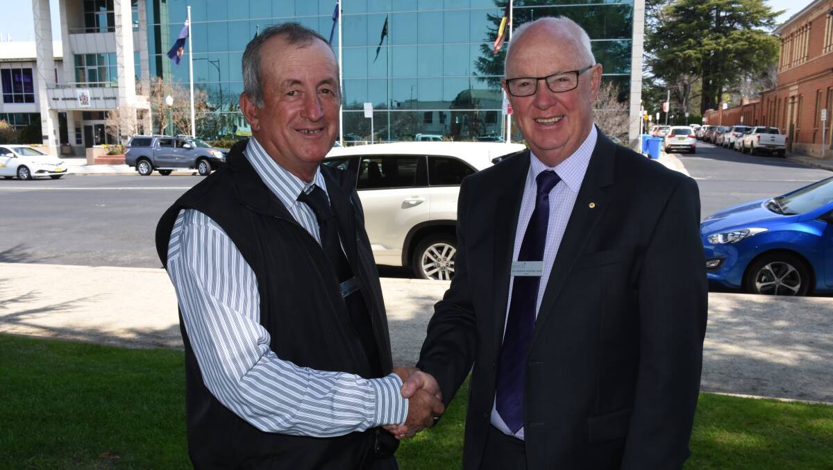 TEAMWORK: Deputy mayor Bobby Bourke and mayor Graeme Hanger after they were elected to the positions last September.