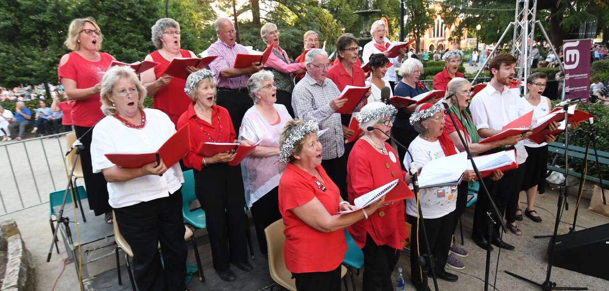 SNAPSHOT: The Allegri Singers were among the local artists to perform at Carols By Candlelight on Sunday evening. 120918carols22
