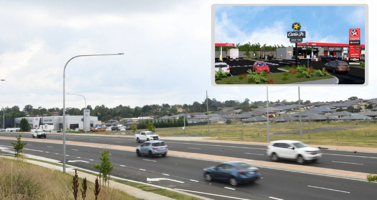 IN THE WORKS: Bathurst Regional Council is set to determine a development application on Wednesday that, if approved, will see a Carl's Jr and Caltex built on Sydney Road. 