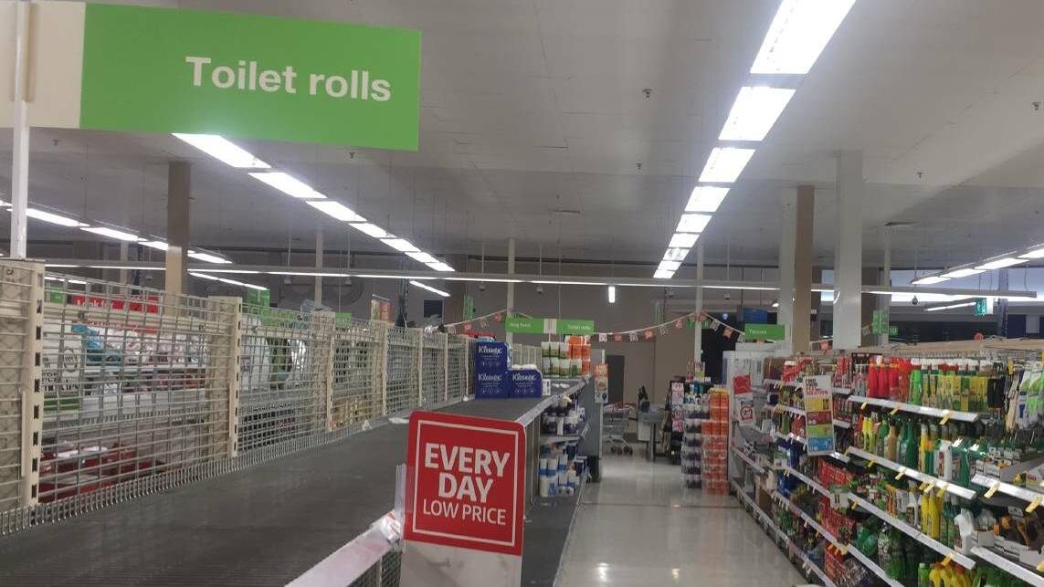 BARE: There are plenty of empty shelves at Bathurst supermarkets at the moment, and now there are suggestions busloads of city hoarders may be part of the problem.