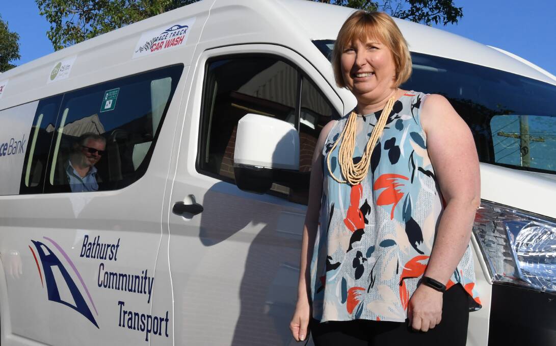 IN THE MONEY: The Bathurst Community Transport Radiation Bus is one of the local groups to benefit from this year's ClubGRANTS donations. Pictured is CEO Kath Parnell. Photo: FILE