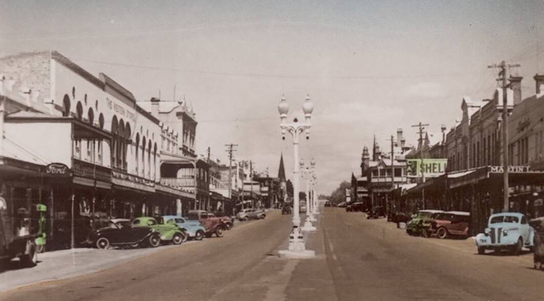 BLAST FROM THE PAST: A hand-coloured photograph of William Street Bathurst. Collection of the Royal Australian Historical Society. Photo: SUPPLIED