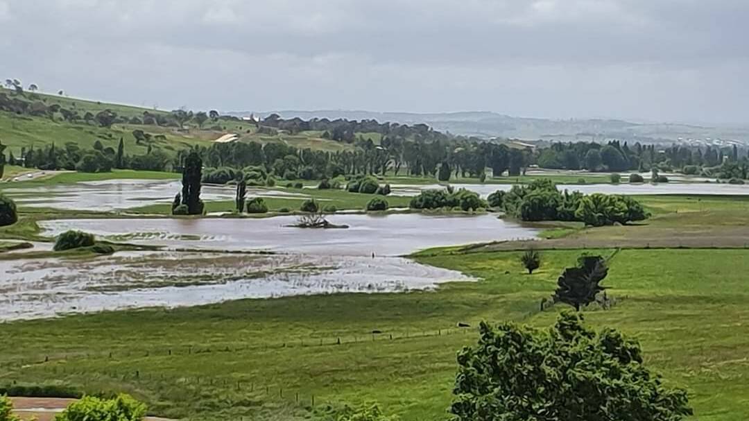 WHAT A SIGHT: The Vale Creek in flood during a very green mid-November for the Bathurst region. Photo: SUPPLIED