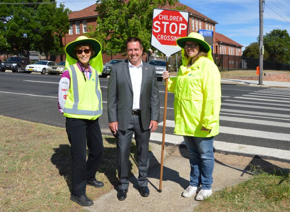 SAFETY FIRST: Bathurst MP Paul Toole says safety for students at Bathurst Public School will be boosted with the addition of two new school crossing supervisors. Photo: SUPPLIED