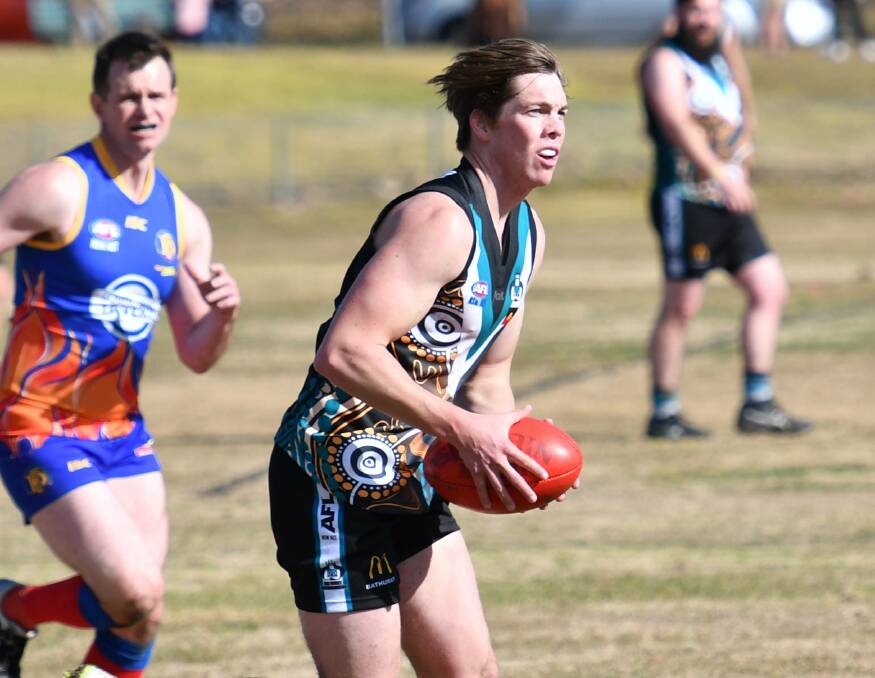 CLINCHED IT: Andrew James claimed the Central West AFL's best and fairest gong on Friday night, winning by a solitary vote. Photo: CHRIS SEABROOK
