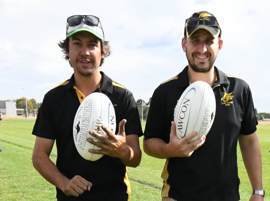 BACK IN CHARGE: Ben Cullis (right) alongside former men's skipper Luke Thorley. Cullis will take the reigns of the women's team in 2020. Photo: JUDE KEOGH