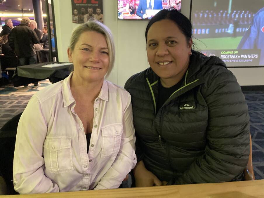 IN THE PICTURE: Joanne Adams with Mel Waipuka, pictured at Panthers on Saturday night.