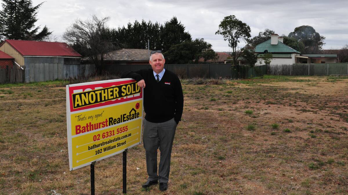 PRIME SITE SOLD: Jay Cleary, from Bathurst Real Estate, with the double block in Durham Street, which is earmarked for the development of units, pending council approval.