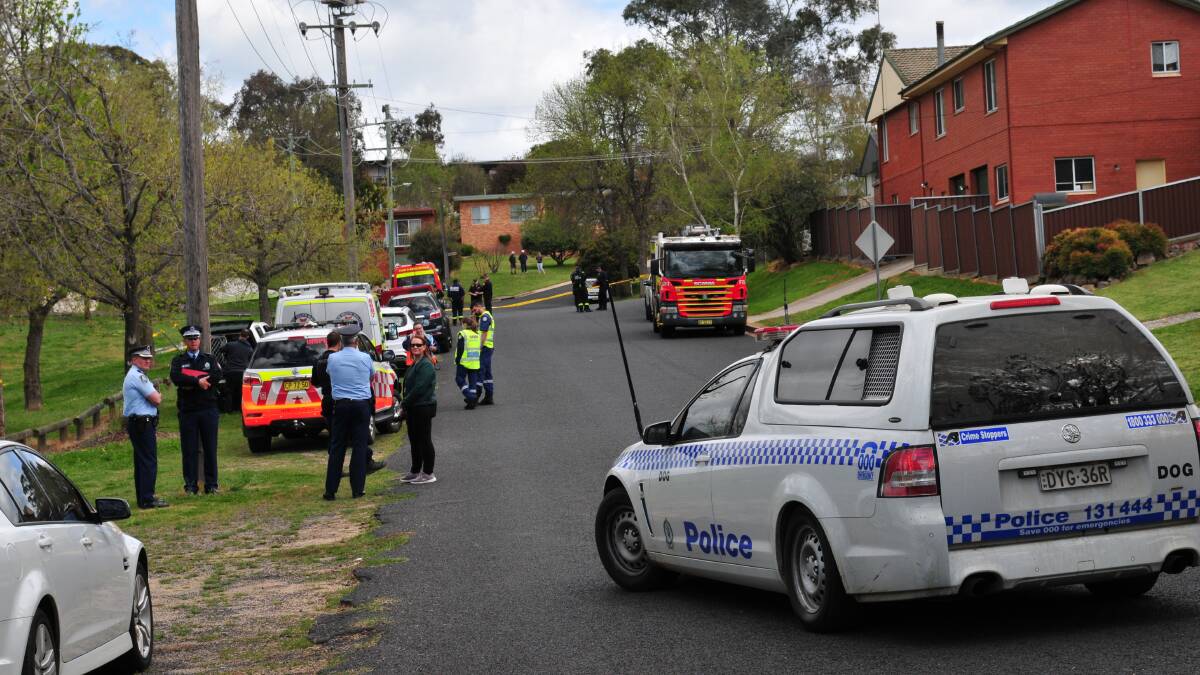 JOINT AGENCY RESPONSE: Authorities at the scene of Wednesday's operation in South Bathurst.