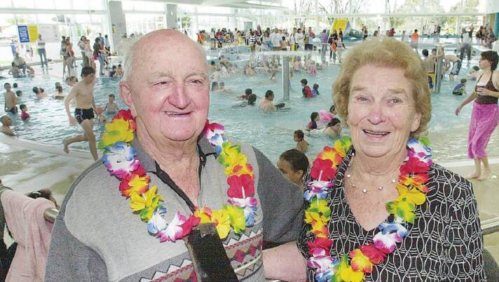 HONOUR: The late John and Nina Manning, pictured at the aquatic centre when it opened. 