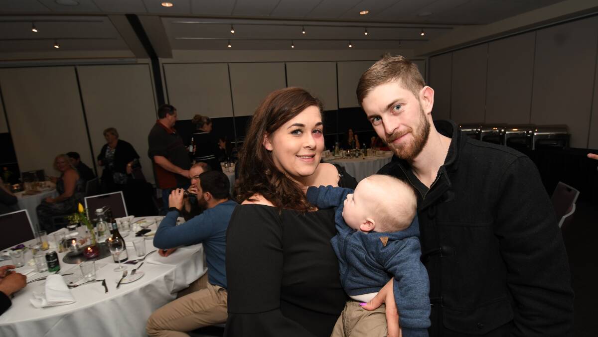 A GREAT NIGHT: Paige Donaldson, Max (baby) and Mitchell Lazzarini. 090118cfwell3