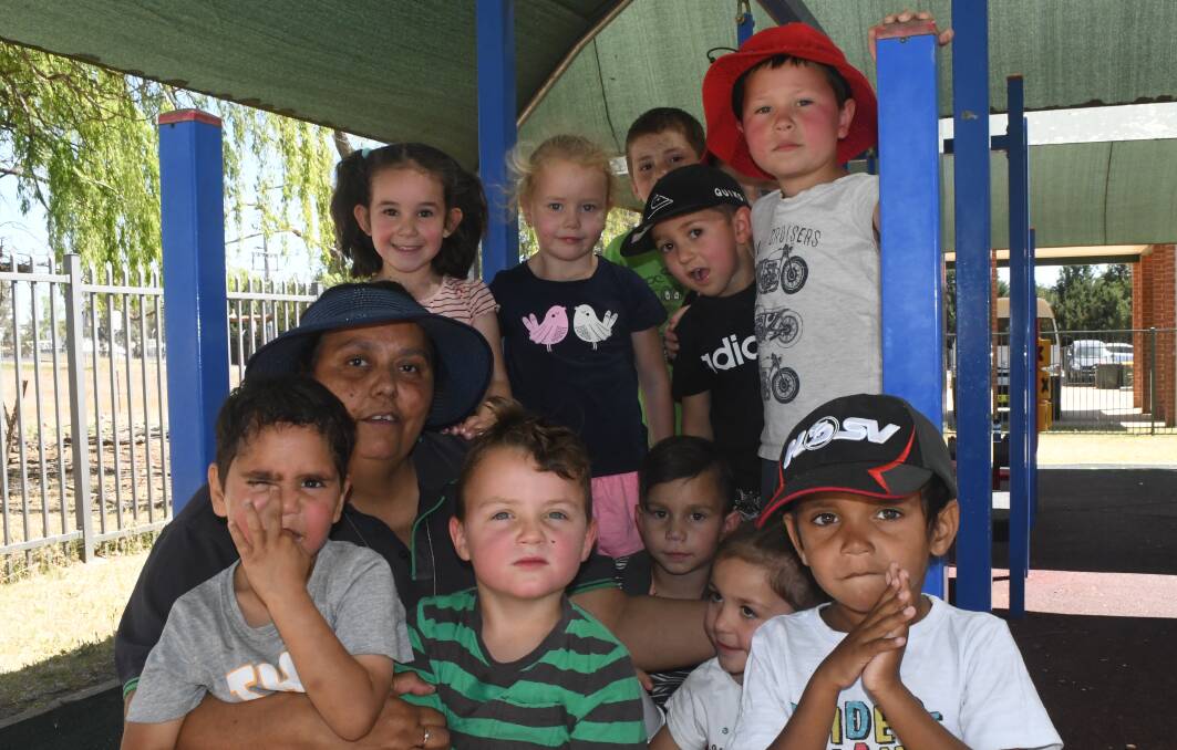 DREAMTIME AWARD: "Aunty" Amanda Toomey, with some of the children she educates at Towri MACS. 