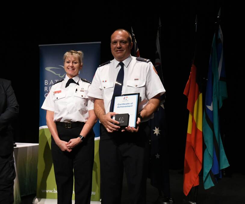 AUSTRALIA DAY HONOUR: Kathy Golledge and Matt Bray, both from NSW Ambulance (Bathurst Division), with the Public Service Medallion, awarded to Bathurst paramedics.