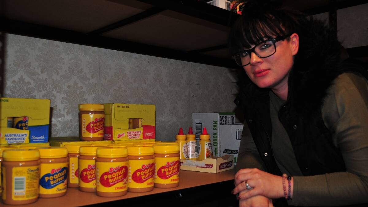 FOODBANK: Rebecca Mathie, Club Manager in one of the storage rooms for The Little Pantry, a foodbank run out of the club.