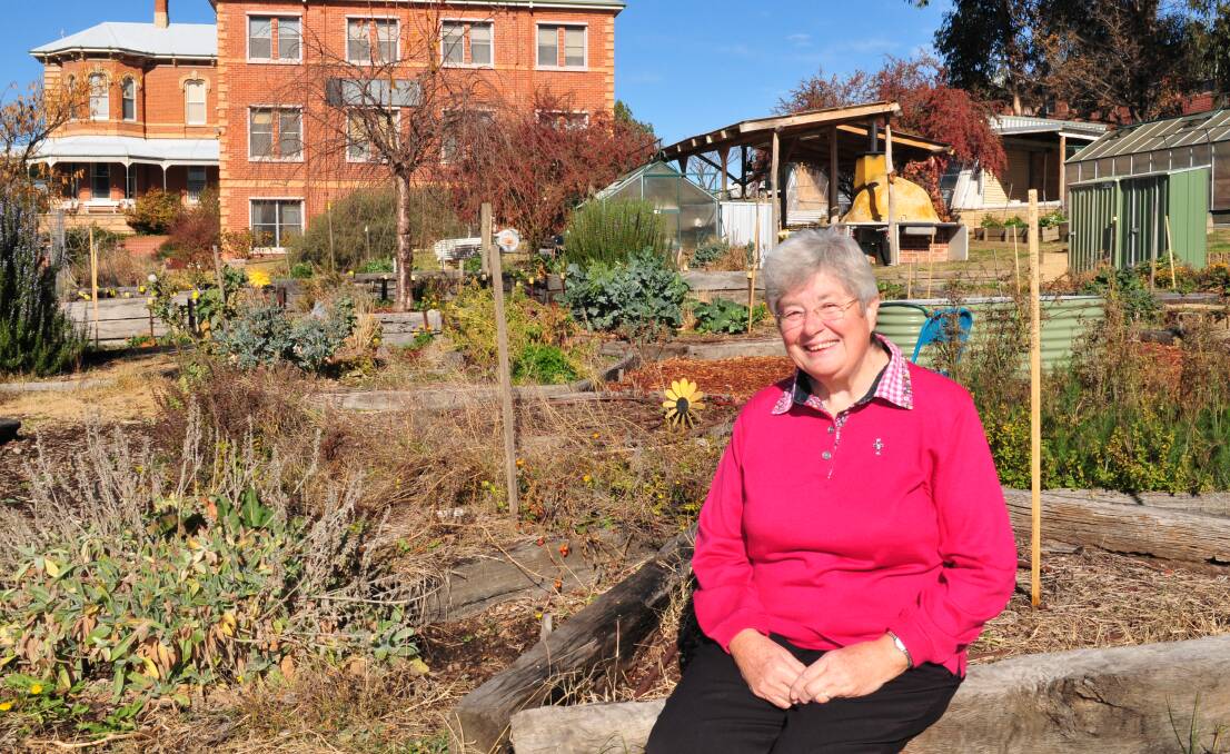 OAM HONOUR: Sr Patricia Powell, sitting in the garden at Rahamim, Ecological Centre, in Bathurst, has been awarded an Order of Australia Medal. Photo: JACINTA CARROLL