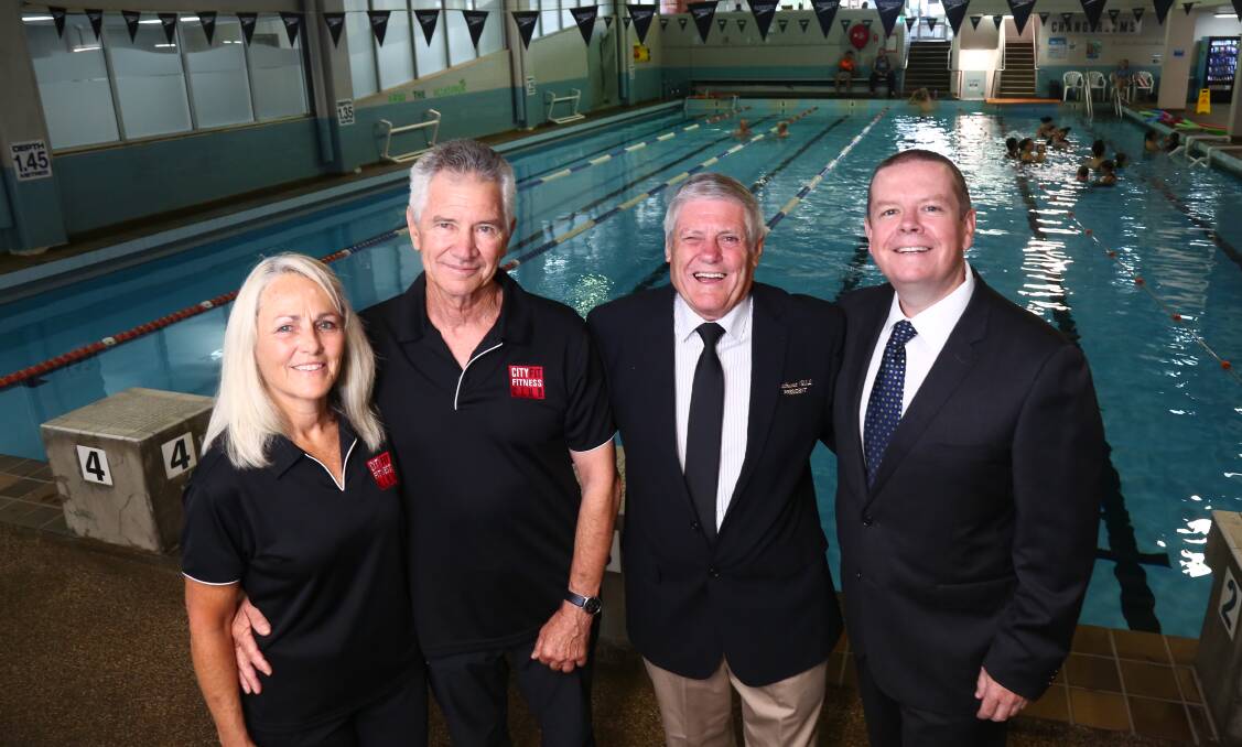 FULL CIRCLE: Cityfit's Margot and Gary Webster with Bathurst RSL Club president Ian Miller and general manager Peter Sargent following the acquisition. Photo: PHIL BLATCH