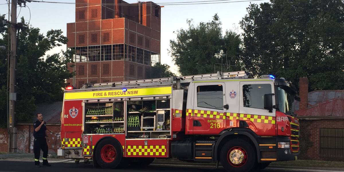 GASWORKS FIRE: The scene of a fire at the Old Gas Works site on Friday evening. Cr Bobby Bourke said the community should have some input on the site. Photo JACINTA CARROLL