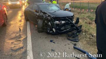 One of the cars involved in the crash. Photo: SUPPLIED
