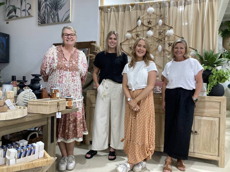 IT'S TIME TO SHOP: Megan Fawkner with Ally Spasic, Leah Taylor and Deb Cooper, in DeJorja and Co.