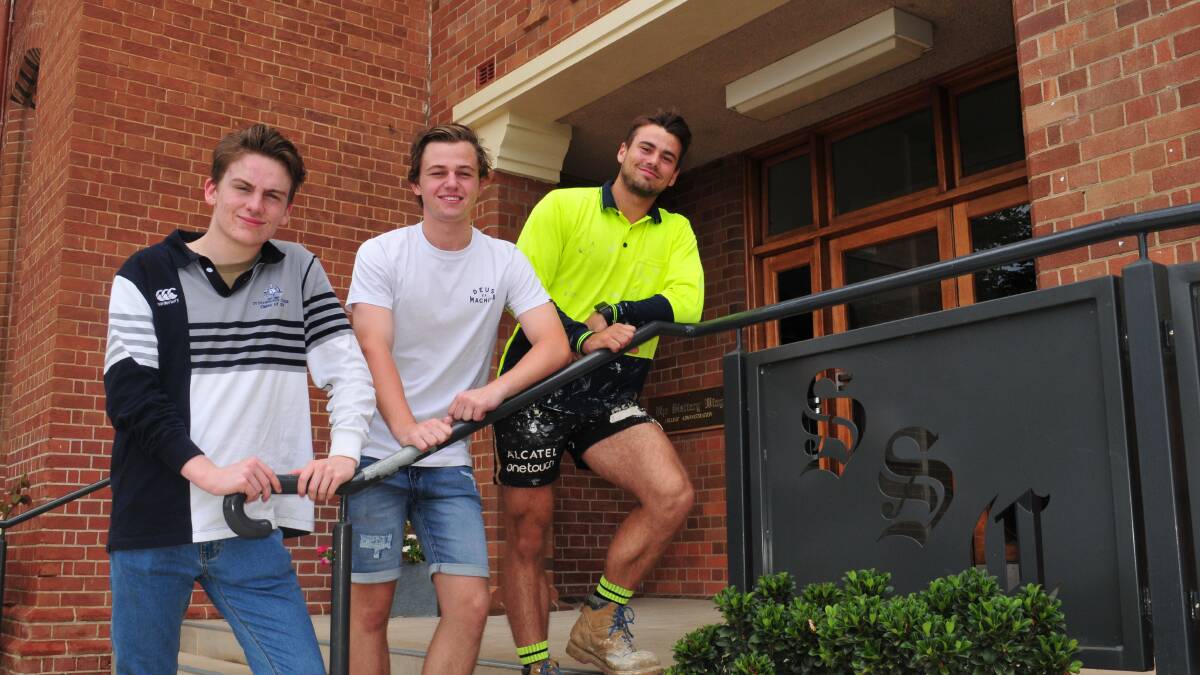 HIGH ACHIEVERS: Xavier Lynch, Ryan Campbell and Aiden Allen, were the top three students at St Stanislaus College, Class of 2018.