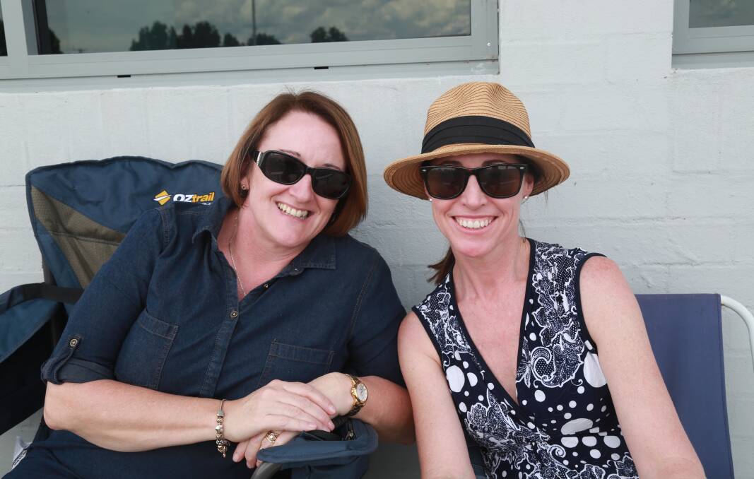 WATCHING THE BIKES: Sonia Marshall and Joanne Heffernan sitting back and enjoying the event.