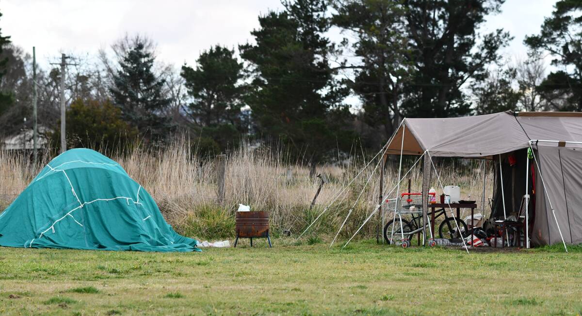 People are resorting to living in tents in Bathurst, as homelessness in the area rises.