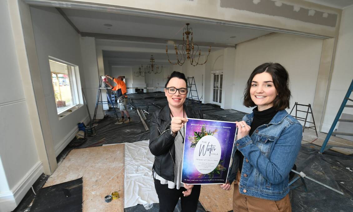 MAKEOVER: Bathurst City Community Club's Rebecca Mathie with marketing assistant Jessica Kamilic in the club's dining room.