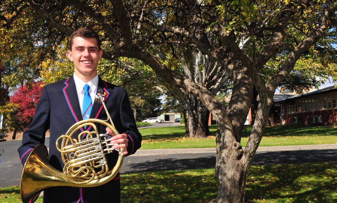 SELECTED: Scots All Saints student Oscar Stocks has been selected to be part of the Australian World Orchestra Camp in May.