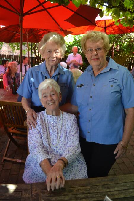 GREAT DAY: June Gerard with Volunteers in Policing Jenny Chard and Robin Nightingale.