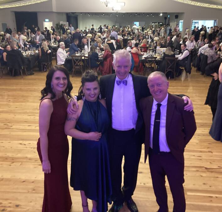 Corporate Services Manager Narelle Stocks, CEO Jody Pearce, Chair of the Board Geoff Hastings and former CEO Robert McAlary pictured at the ball.